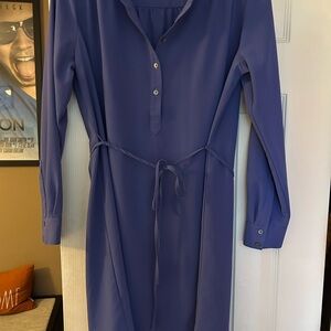 LOFT Long Sleeve Purple Dress